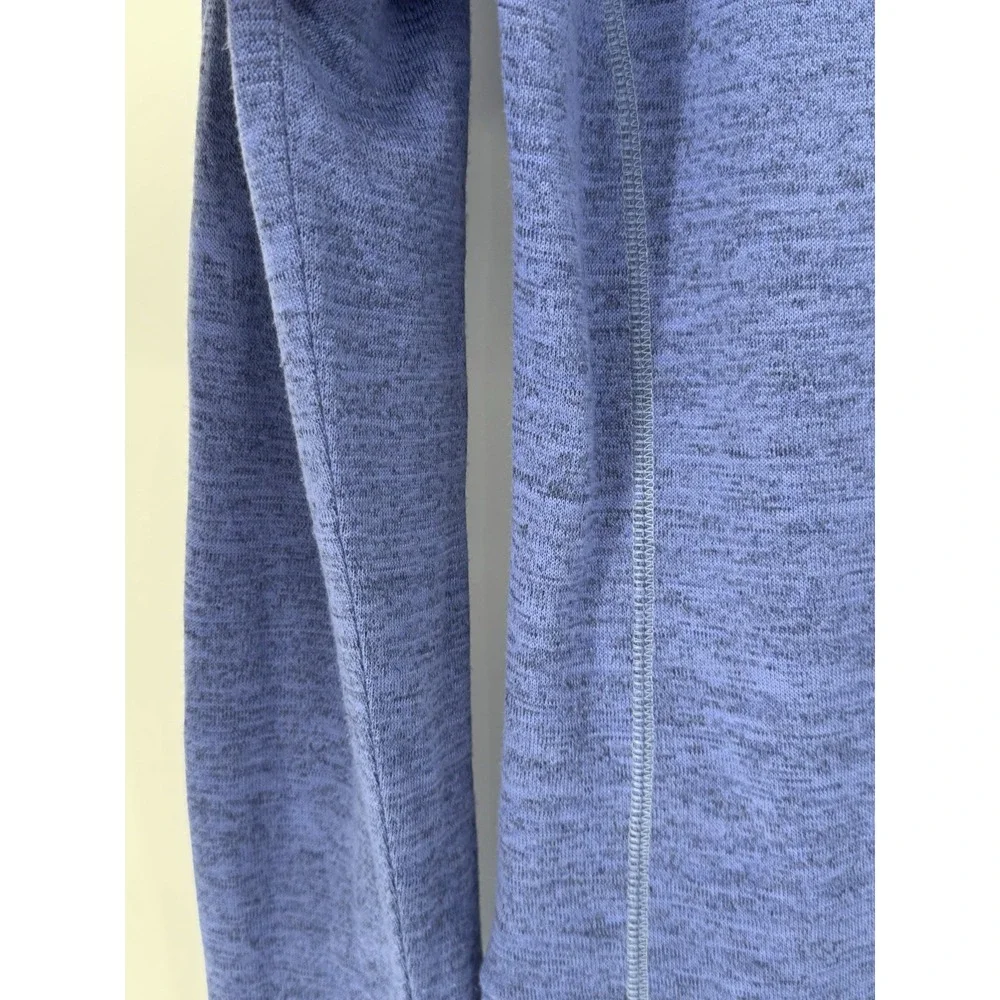 KUHL M Women "Lea" Blue Purple Cowl Neck Tie Knit Pullover Kangaroo Pocket - Picture 7 of 14